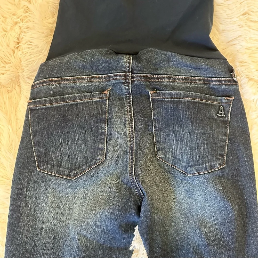 Articles of Society Maternity Blue Skinny Jeans Size: 25